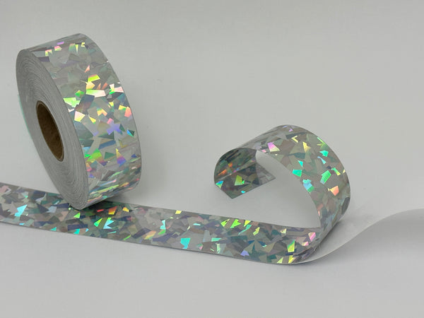 HoloCrystal Tape, choose your color and size, 50 foot rolls of Holographic Tape