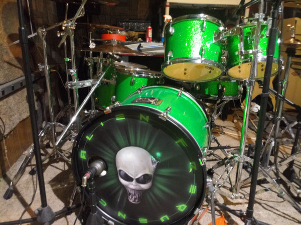 Sparkle Drum Wrap, Self-adhesive Glittering Plastic Cover, Easy Wrap