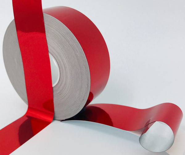Colored Chrome Tape, 50 Foot rolls of Mirror-like Metallic Sticky Plastic