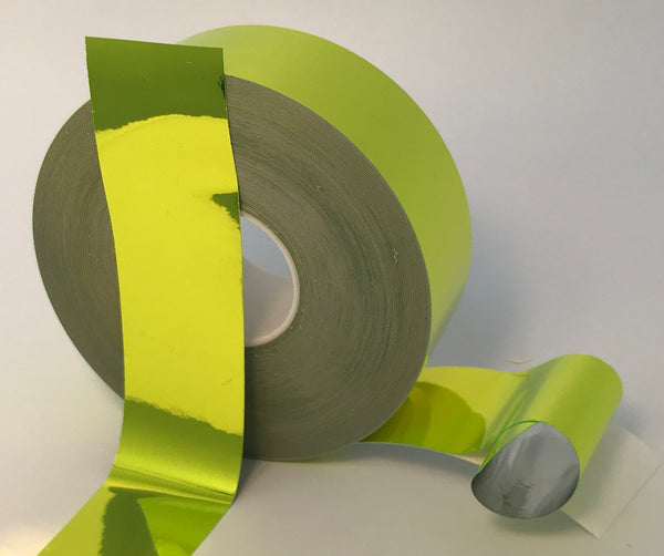 Colored Chrome Tape, 50 Foot rolls of Mirror-like Metallic Sticky Plastic