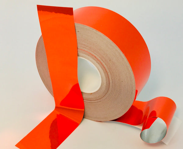 Colored Chrome Tape, 50 Foot rolls of Mirror-like Metallic Sticky Plastic