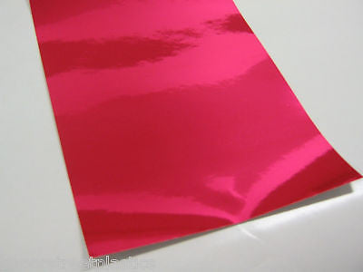 SHEETS of Chrome Sign Vinyl, Choose Any Color,  Thin Self-Adhesive Metallic Plastic
