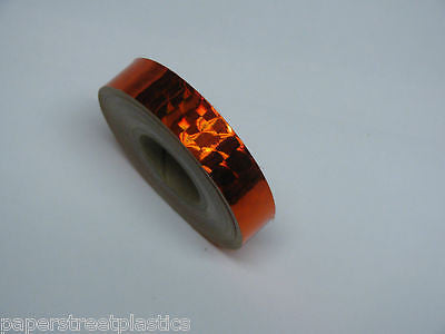 6 rolls of Prism Tape, 1/2 Inch x 25 ft, Your color choices, Holographic Tape