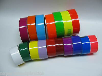 Any 6 Colors of Colored Plastic Tape,  1 Inch x 25 feet each, Glossy Vinyl Tape