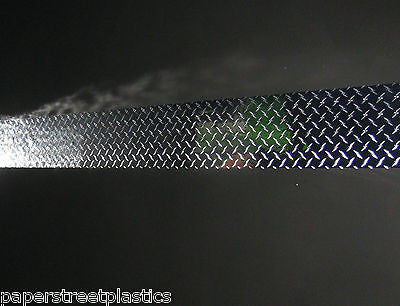 Diamond Plate Metallic Border Vinyl 8 " x 30 Ft, Silver