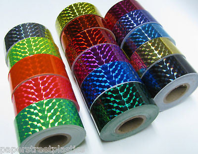 15 Different Color Prism Tapes, 1" x 25 ft, Holographic