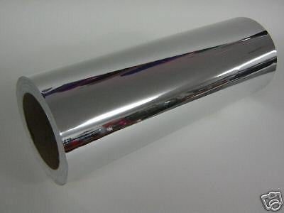 SuperBrite Chrome Sign Vinyl, Polyester Film, near mirror-like reflection, choose your size and color