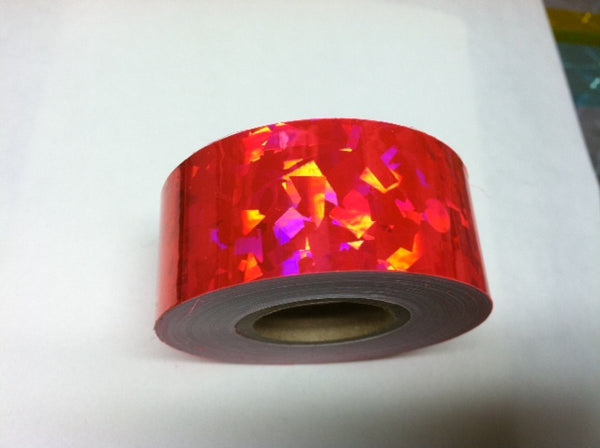 HoloCrystal Tape, choose your color and size, 50 foot rolls of Holographic Tape