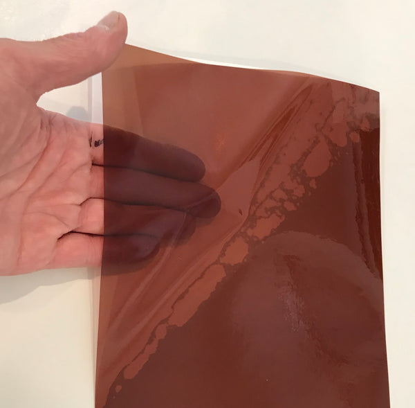 Transparent Sign Vinyl with Adhesive, choose your color and size, 24" and 12"  rolls