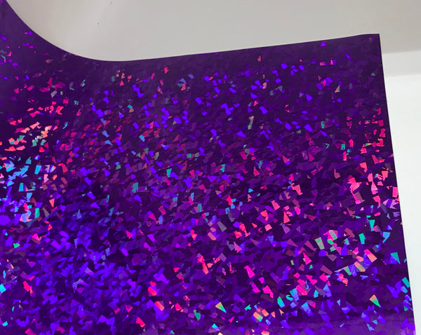 Small Sheets of  HoloCrystal Sign Vinyl , Holographic Crystal, Cracked Ice