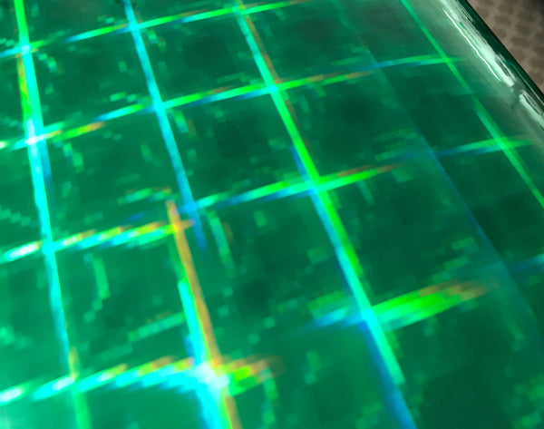 Sheets of PLAID Sign Vinyl, Holographic Hyperplaid, choose your color