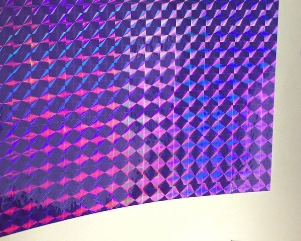 Sheets of Holographic PRISM Sign Vinyl, Choose Size and Color, 1/4" Mosaic